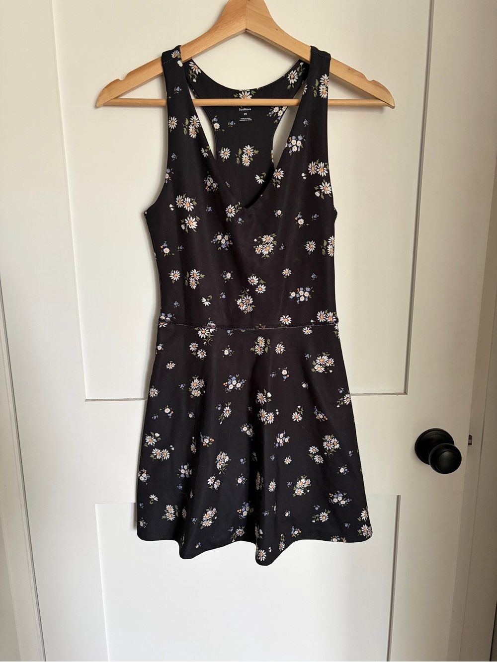 Reformation Bella EcoMove Floral Black Sleeveless mini dress